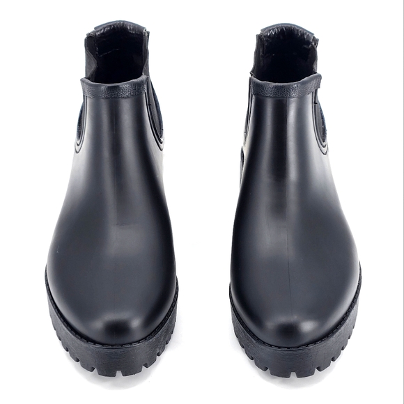 New Jeffrey Campbell Platform Lug Sole Booties Black Ankle Boots Womens Size 6 - Picture 5 of 10